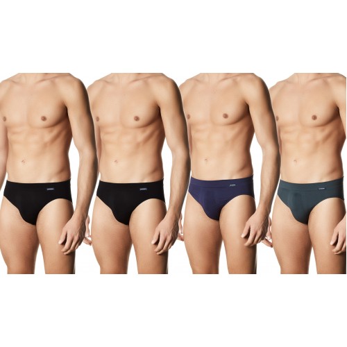 Slip Pompea Anatomico In Microfibra Elasticizzata Mod. Feeling Pack Da 4x Colori Assortiti